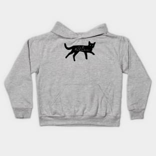 Cat Person in Silhouette Kids Hoodie